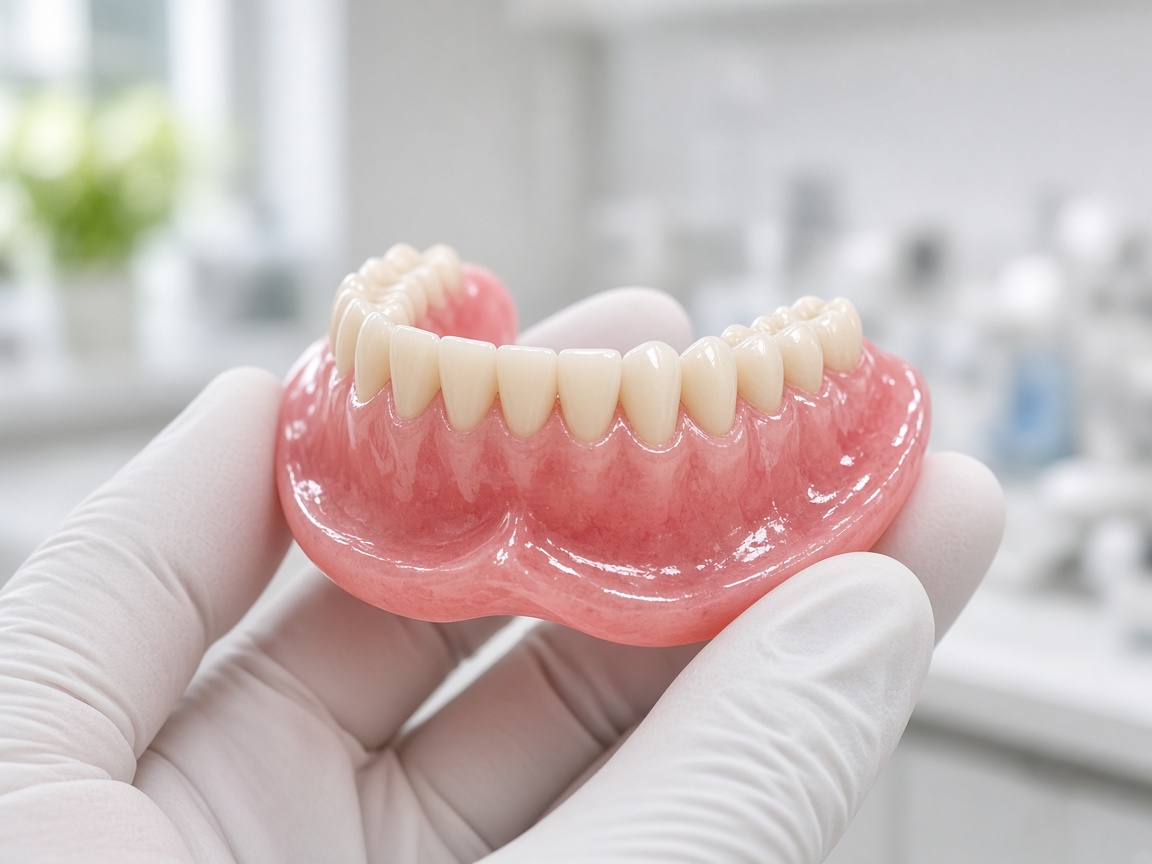Prothèse amovible réalisée en résine injectée